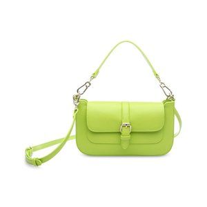 Steve Madden Larke Lime Green Faux Leather Convertible Shoulder Bag